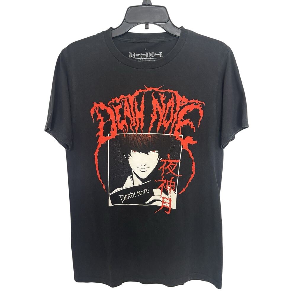 Hot Topic Death Note Light Metal Black T-Shirt Light Yagami S Ripple Junction